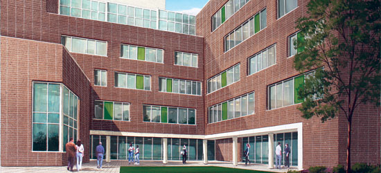 Courtyard
		Area of new Life Recovery Center